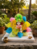 Laddu Gopal Satrangi Poshak with Pagdi Set