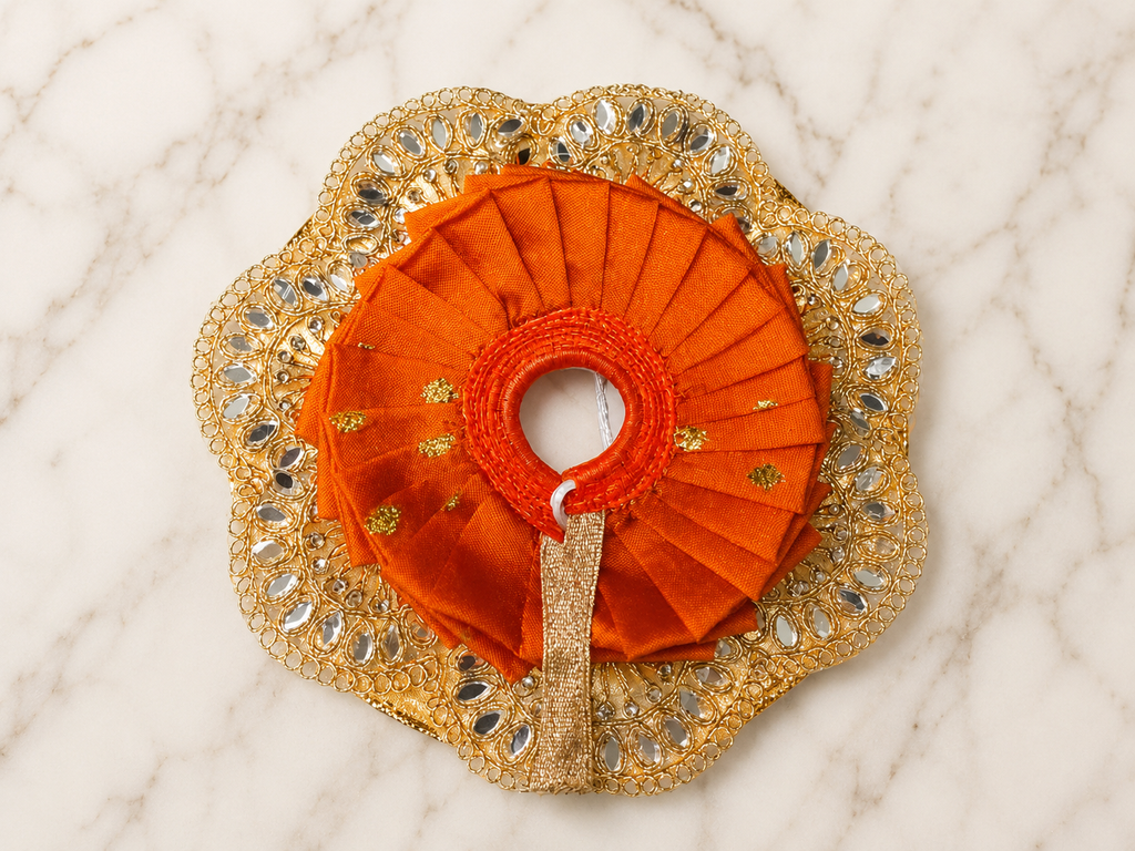 Laddu Gopal Red Dress – Handmade Poshak with Matching Choli, Pagdi & Patka