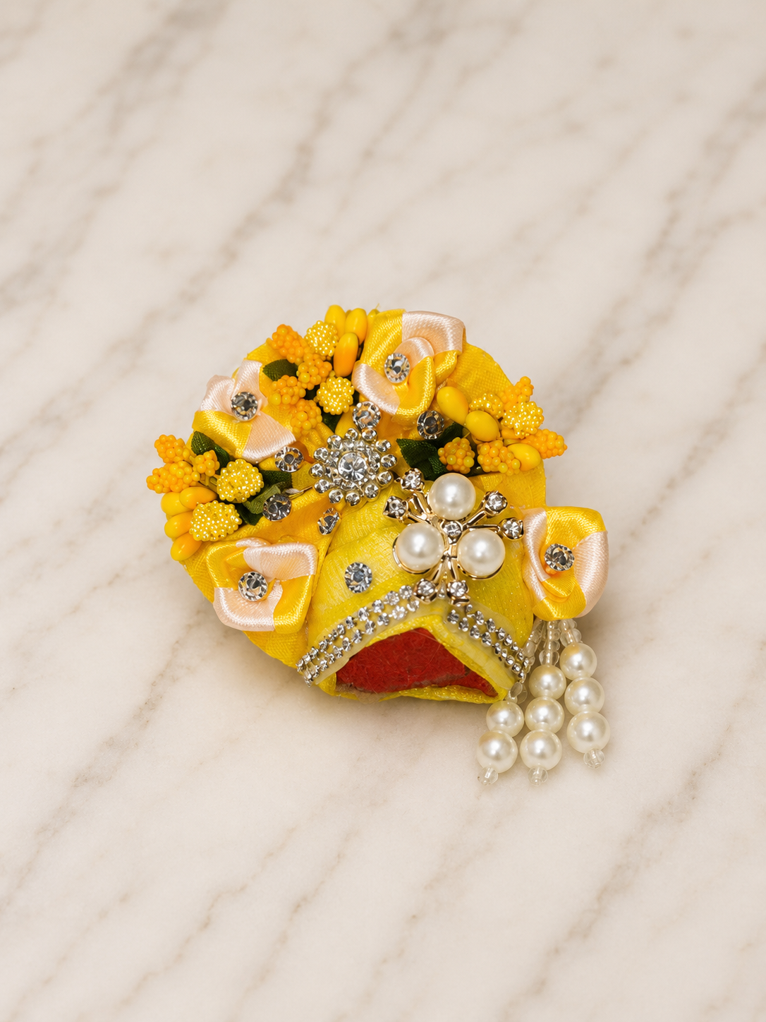 Laddu Gopal Premium Diamond Pagdi | Handmade Mukut Style Pagdi