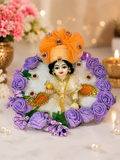 Laddu Gopal Blue Floral Dress Set
